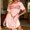 Beige, variant on Puntoco Nightgown for Women Crew Neck Funny Bikini Print Nightgown Women Short Sleeve Color Block Loose Mini Sleep Loungewear Beige XL