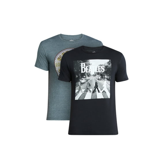 The Beatles Men's and Big Men's Graphic Tee Shirts, 2-Pack, Sizes S-3XL
