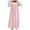 Pink, variant on Shwomsmer Long Satin Nightgowns With Long Sleeves For Women With Bow Lace Trim Wrist Neck Vintage Style For Knee Rest Home Sleepwea Long plus