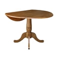 thumbnail image 3 of International Concepts 42" Round Top Table Dining Set with Two Chairs, Pecan, 3 of 3