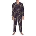 thumbnail image 3 of Fotbe Dice Pijama de Hombre con Estampado de Manga Larga, Conjunto de 2 Piezas, Ropa de Dormir Suave y Cómoda con Bolsillos-XX-Large, 3 of 7