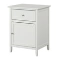 thumbnail image 2 of Lzzy 1-Drawer White Nightstand (25"H x 15"W x 19"D), 2 of 6