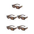 thumbnail image 3 of kurtrusly Rectangular Lightweight Frame Protection For Fashionable Look PC Materials Eyeglasses Leopard print frame 5Set, 3 of 6