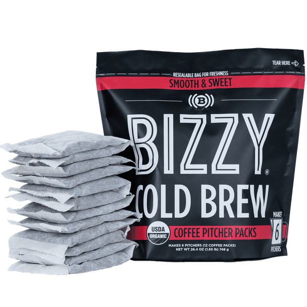 Bizzy Organic Cold Brew Coffee Smooth & Sweet Blend Coarse Ground