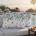 thumbnail image 4 of 4th of July Outdoor Waterproof Pillow Covers, Independence Day Star Leaves Gray Plaid Decorative Rectangle Throw Pillowcase Sofa Cushion Sham for Patio/Couch/Chair, 20"x12" 2 Pack, 4 of 8