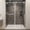 Brushed Nickel, variant on Frameless Sliding Shower Door 44-48 in W x 76 in H, Barn-Style Exposed Roller, 5/16 in (8mm) Clear Tempered Safety Glass, Stainless Steel Hardware, Walk-In Shower, Matte Black