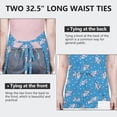 thumbnail image 6 of Pioneer Flower Floral Print Pattern Apron for Women and Men, Cotton Linen Waterproof with Pockets, Adjustable, 33x27 Inch for Kitchen, Gardening, BBQ, Salon, 6 of 6