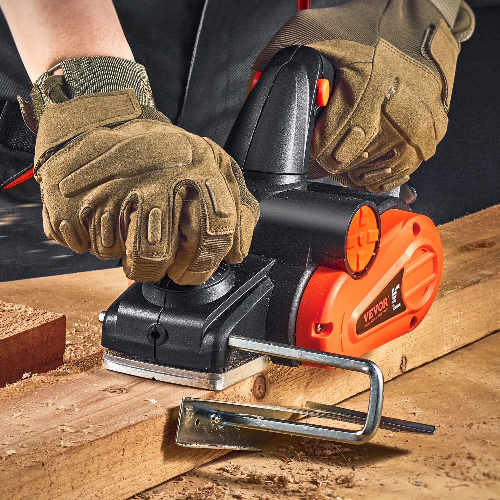 KFFKFF Hand Planer Corded Electric Hand Planer 3-1/4" 16500 RPM Woodworking DIY