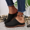 thumbnail image 2 of DAFEI Platform Slip Closed Toe Slippers for Women Plus Size Embroidered Lazy Wedge Heel Half Slippers for Women., 2 of 8