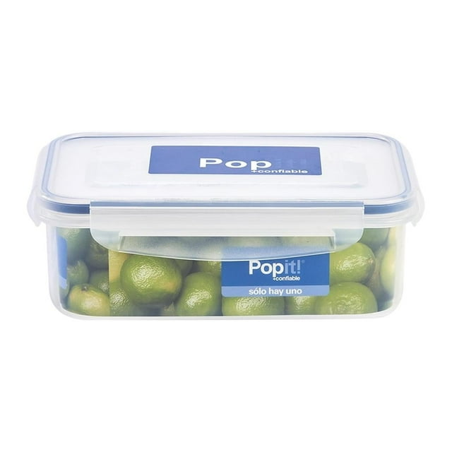 Contenedor Hermético Popit! XE055-8 Rectangular 1 L