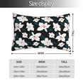 thumbnail image 2 of Pofeuu Lilies Flowers Print Polyester Microfiber Plush Pillowcases, Super Soft and Cozy Pillow Case Covers with Envelop Closure（Pillow core not included）-16"x24", 2 of 6