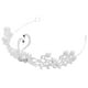 thumbnail image 2 of Tocado de corona de cisne, accesorios para el cabello de perlas de diamantes de aleación, tocado de joyería de corona de diamantes de imitación para novia y boda (blanco), 2 of 5