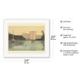 thumbnail image 2 of Mt. Fuji Japan - Ejiri Station - from Sixty-nine Stations of Kiso Road - Vintage Japanese Ukiyo-e Woodblock Print by Hiroshige, Eisen c.1800s - Fine Art Rolled Canvas Print 16in x 20in, 2 of 4