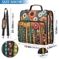 thumbnail image 2 of FORMRS Zipper Binder with Shoulder Strap 2-inch Ring 500 Sheet Capacity File Bag, Red Colorful Flowers with Dots, 2 of 5