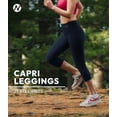 thumbnail image 2 of Nirlon 3/4 Capri Leggings For Women - High Waisted Leggings With Pockets, 2 of 6