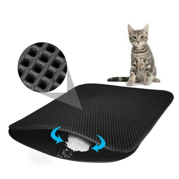 Alfombrilla para arena para gatos, alfombrilla para mascotas, alfombrilla para gatos Magicsticker Honeycomb, alfombrilla para arena para gatos antideslizante e impermeable de 40*50 cm, fácil de limpia