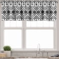 thumbnail image 3 of Ambesonne Geometric Valance & Curtain, Modern Line Zig Zag, 55"x30", Black and White, 3 of 6