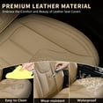 thumbnail image 5 of Florich Front Car Seat Covers, Luxury Faux Leather Seat Protectors, Automotive Seat Cushions Universal Fit for Most Cars Trucks SUV, Beige, 5 of 6