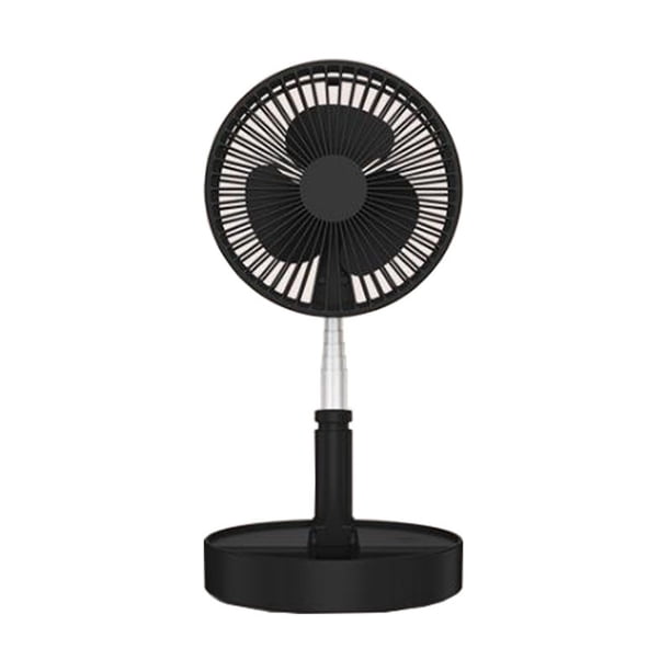 Ventilador de escritorio Ventilador de piso Altura ajustable Plegable 4 modos Giratorio de 180 grados para oficina en casa Al aire libre Uso diario Negro Abanopi Admirador