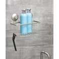 thumbnail image 4 of iDesign Everett Metal Push Lock Suction Shower 1-Shelf Caddy Organizer, Satin, 4 of 7