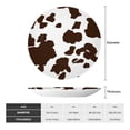 thumbnail image 2 of Balery Brown Cow Print Bone China Decorative Plate Ceramic Dinner Plates Art Crafts with Display Stand-6in, 2 of 6