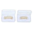 thumbnail image 6 of QQTDFG 14K Gold Plated CZ Teeth Grillz Hip Hop Top Bottom Mouth Silver Grill Set Custom-Style E-Silver-Top, 6 of 9