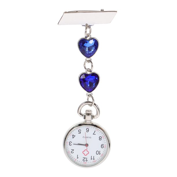 Reloj de la enfermera de la enfermera del corazón del melocotón Reloj de bolsillo de la enfermera de la manera creativa reloj de cuarzo creativo