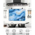thumbnail image 5 of Stove Top Covers for Electric Stove 28.5x20.5 Inches, Blue Yellow Marble Heat Insulation Fireproof Glass Cooktop Protector, Ombre Modern Abstract Art Countertop Stovetop Cover for Kitchen, 5 of 8