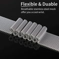 thumbnail image 2 of No Gaps Case+Strap for Samsung Galaxy Watch 4/Classic 44mm 40mm，Watch 4 Classic 42mm 46mm , Watch Band Magnetic Stainless Steel Replacement Strap for Women Men, 2 of 7