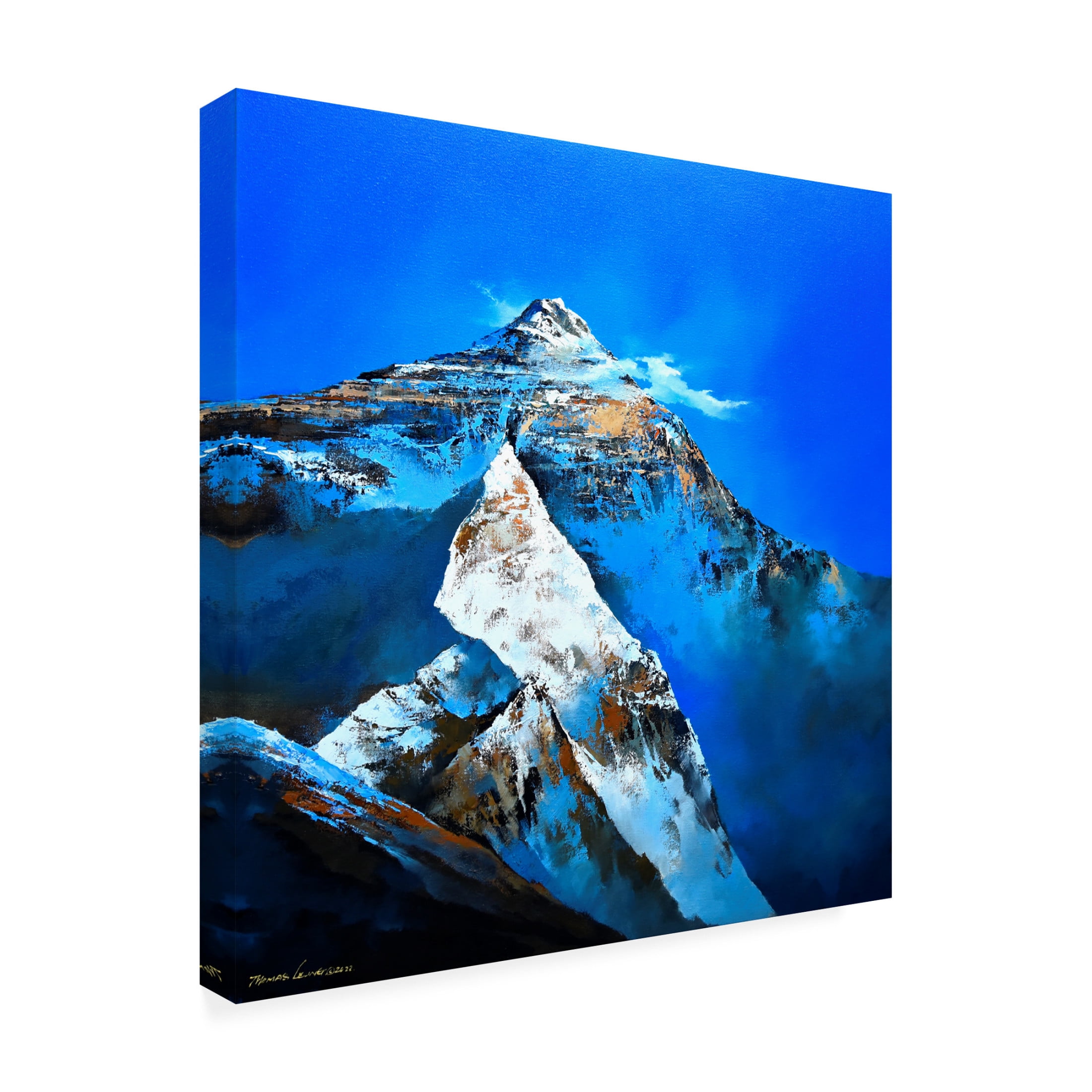 Canvas Wall Art - Thomas Leung 'The Peace Holy Mountain' Wall Art for Living Room, Bedroom, or Office Décor by Trademark Fine Art - 24 x 24 Inches