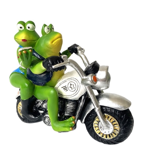 Charming Frog Motorcycle Resin Decor: Lively Garden & Home Accent Piece!