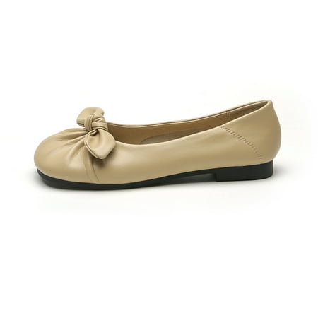 

Women‘s Bow Decor Square Toe Ballet Flats Soft Sole Fashion Shoes Women‘s Footwear