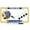 Gold, variant on [Officially Licensed Product] - U.S. Air Force Proud Mom - Domed Custom-Made Personalized Narrow (Thin) Top 4 Hole Metal Car License Plate Frame with Free caps - Black (Qty: 1 Frame)