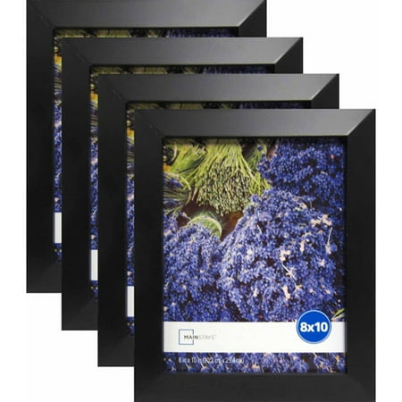 Mainstays Wide Black 8" x 10" Frame, Set of 4