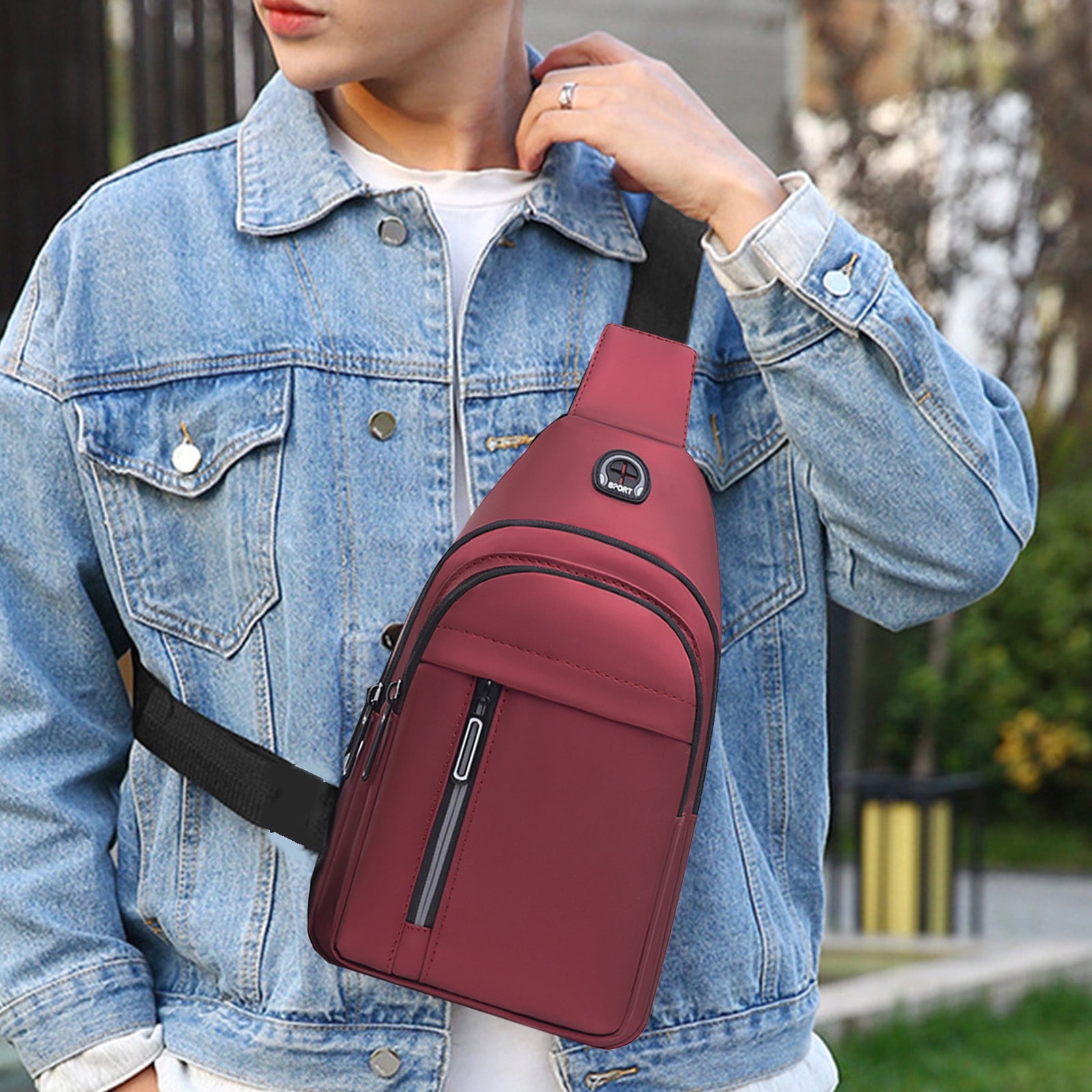 Sling Bag For Women Men, Sling Backpack, Multipurpose Crossbody, Shoulder Bag, Travel Hiking Daypack, Crossbody Shoulder Tote Crossbody Backpack Shoulder Bag