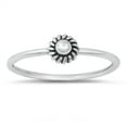thumbnail image 1 of Bali Style High Polish Sun Flower Ring .925 Sterling Silver Band Jewelry Female Male Unisex Size 4, 1 of 4