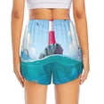 thumbnail image 2 of Lsque Lighthouse Sea Port Printed Women's Running Shorts with Liner Pockets,Elastic Quick Dry Workout Athletic Gym Yoga Shorts,Womens High Waist Shorts-XX-Large, 2 of 9