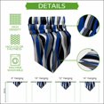 thumbnail image 5 of Blue Black Stripes Table Runner Linen Burlap Table Runner 72 Inches Long Modern Abstract Ombre Grey White Lines Dresser Scarves for Kitchen Island Coffee Dining Party Wedding Holiday Decor 14"x72", 5 of 8