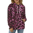 thumbnail image 4 of Pink And Black Leopard 3D Print Hoodie Men Women Autumn Thin Pullover Sweatshirt Vintage Streetwear Tops, 4 of 6