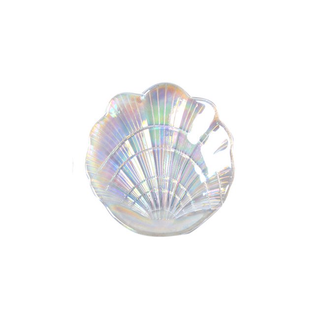 Placa De Cristal Con Forma De Concha Colorida, Baratija, Bandeja De Joyería, Anillo, Soporte Para Plato De Postre, Accesorios De Fotografía Inevent HA026169-02