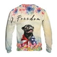 thumbnail image 2 of Freedom Pug on Independence Day 4th of July All Over Print 3D Sweatshirt Unisex Merch Dog Lover Gifts - 01005, 2 of 6