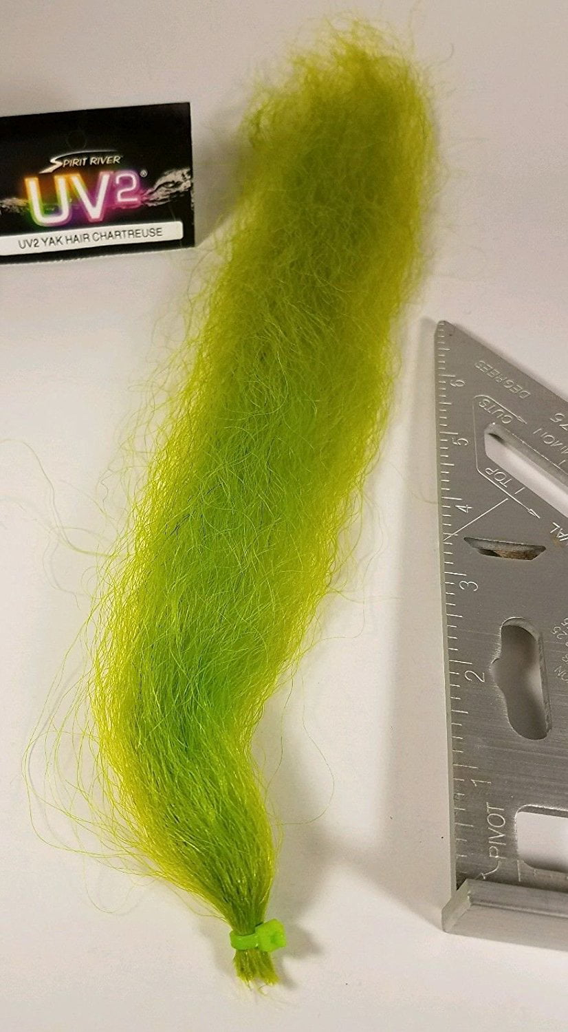 UV2 Yak Streamer Hair - chartreuse, Great Affordable Alternative To Polar  Bear By Spirit River Ship from US 