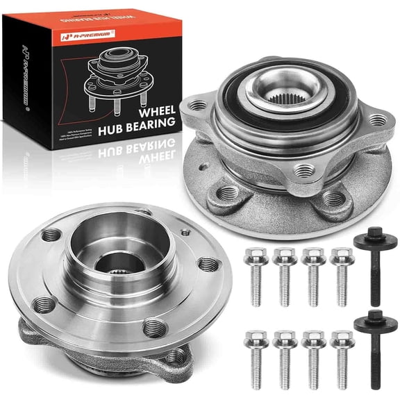 A-Premium 2 x Front Wheel Bearing and Hub Assembly Compatible with Volvo S60 2001-2009, XC70 2003-2007, S80 1999-2006, V70 2001-2007