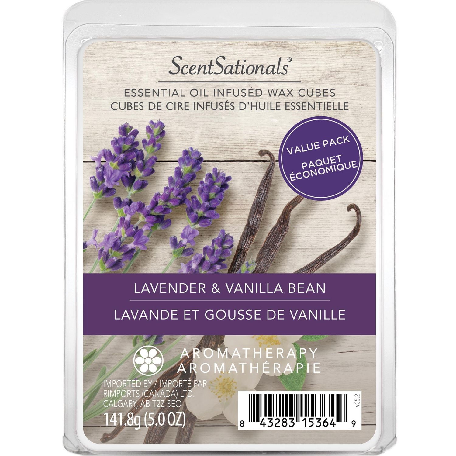 ScentSationals Scented Wax Cubes Value Pack - Lavender & Vanilla Bean, 5.0 oz (141.8g)