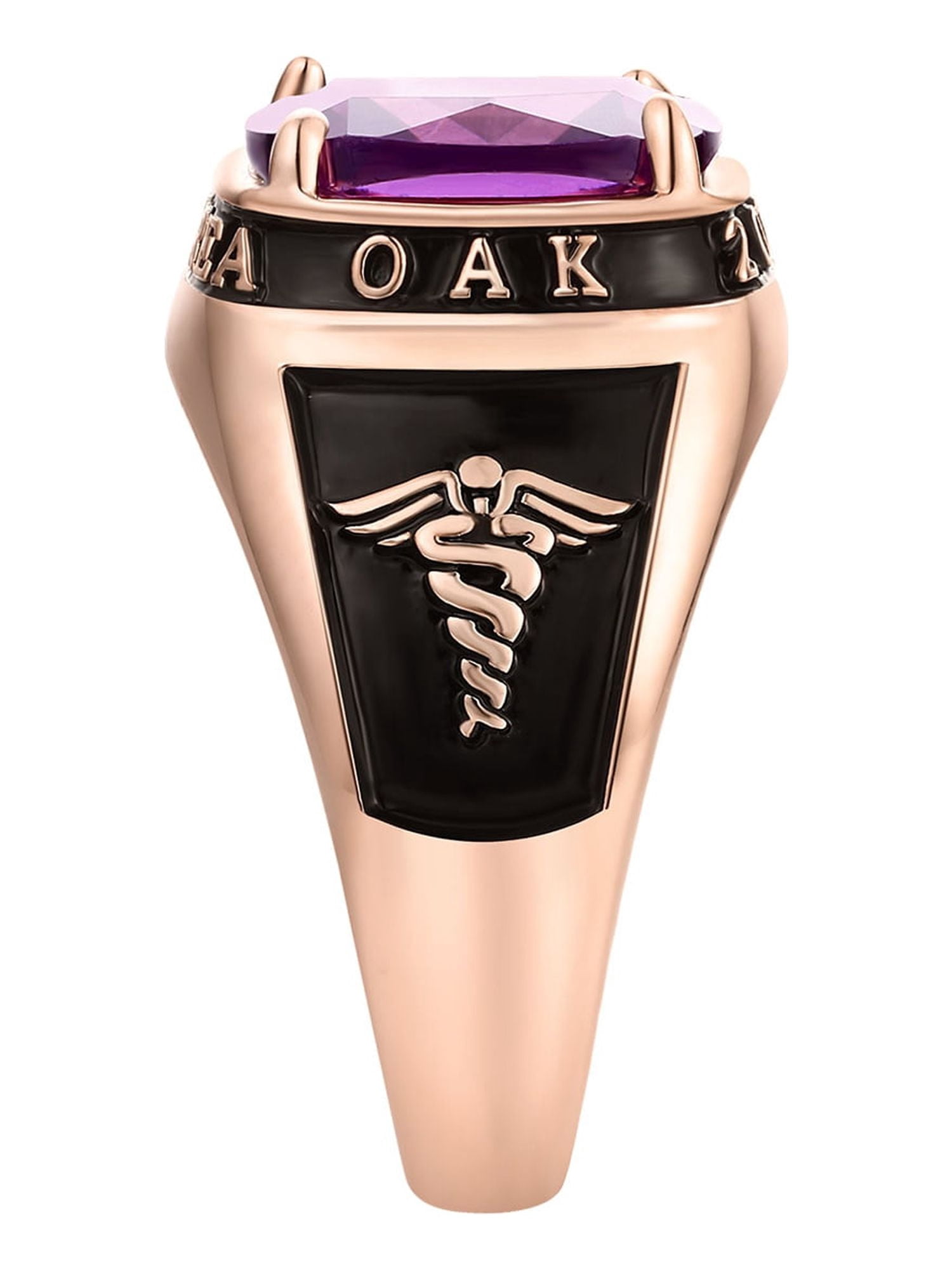 Freestyle Women's Prong station Birthstone Class Ring, Personalized, High School or College