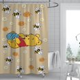 thumbnail image 2 of Winnie the Pooh shower curtain has a striking design, is waterproof, and installs with ease, bringing a lively atmosphere to your bathroom. Size: 59" x 71" (150 x 180 cm)., 2 of 5