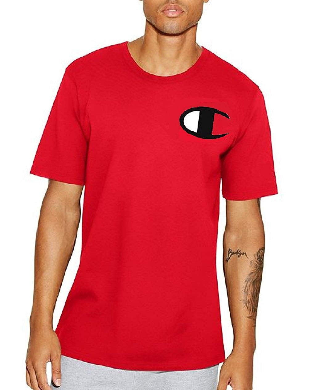 Champion Life Men's Big & Tall Graphic Logo TShirt XLT, Red
