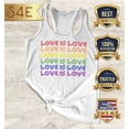 thumbnail image 2 of S4E Women's Love is Love Rainbow Gay Pride Racerback Slim Fit XX-Large White, 2 of 4