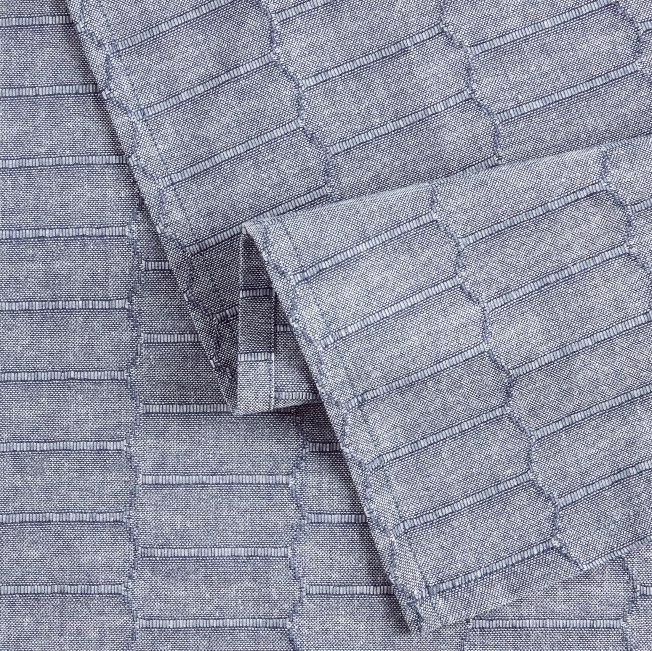 Martha Stewart Honeycomb Modern Farmhouse Napkin 4-Pack Set, Blue, 19"x19"