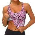 thumbnail image 4 of Vsdgher Sweet Heart Print Women Sleeveless Athletic Tank Top Built-in Bra Camisole Sports Vest for Yoga Running Fitness Exercise with Removable Pads, 4 of 8